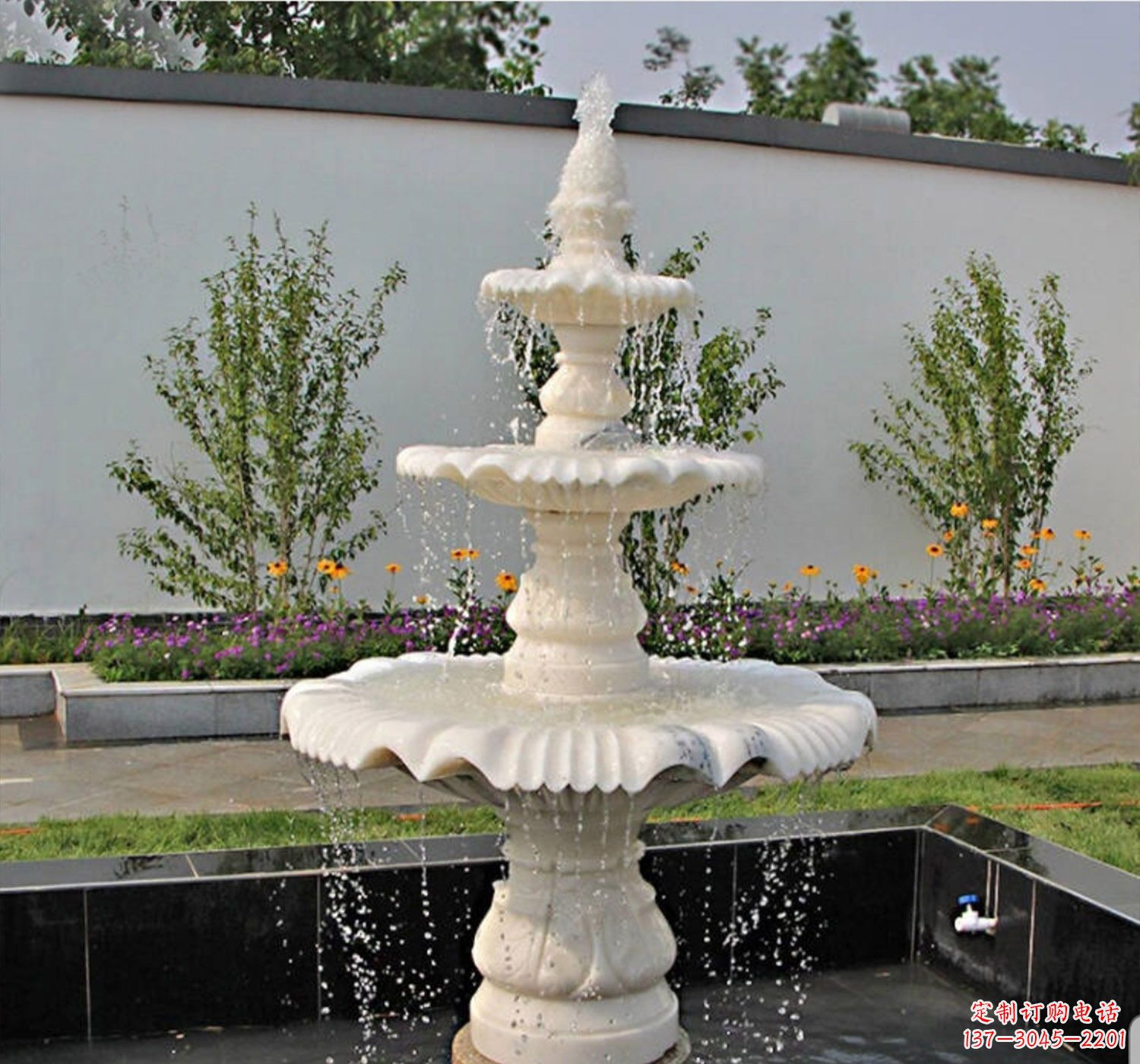 辽阳精美狮子雕塑石喷泉