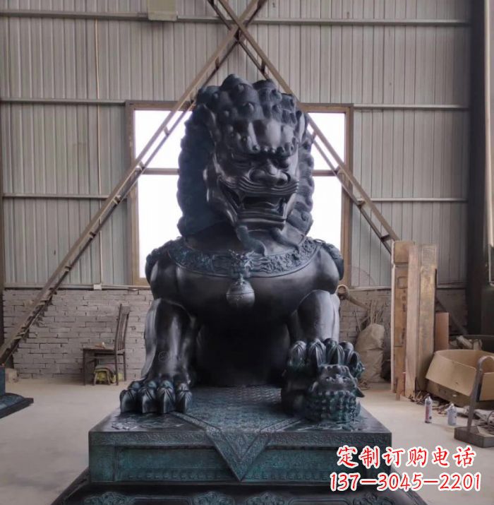 辽阳狮子铜雕塑