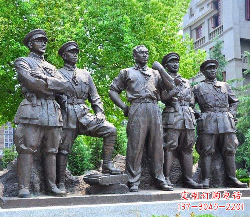 辽阳名人元帅铜雕,让你永久记住他们