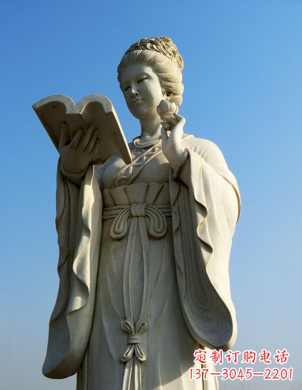 辽阳十二花神之十一月山茶花王昭君汉白玉古代美女雕像
