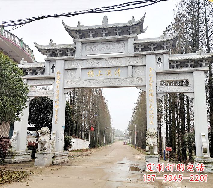 辽阳牌坊雕塑:定制精美的石雕作品