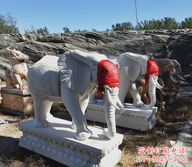 辽阳石雕大象别墅,集象美于一体