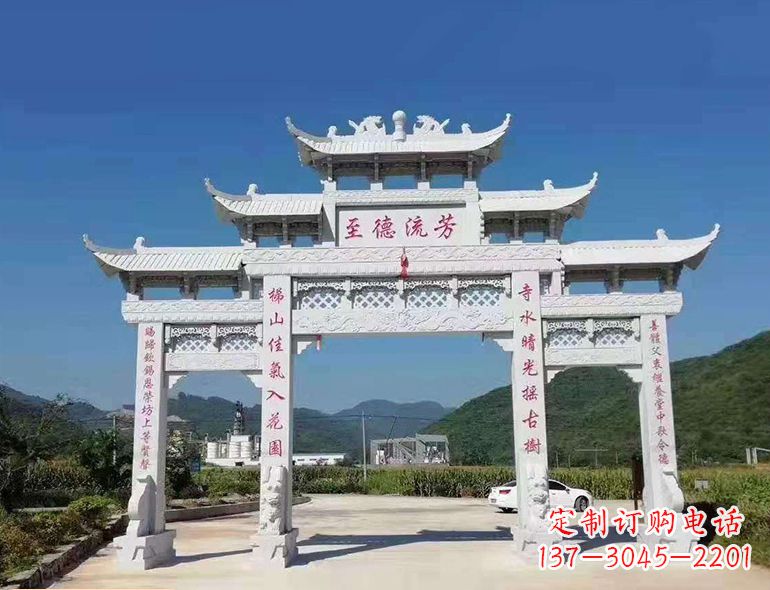 辽阳匠心制作,精致牌坊雕塑