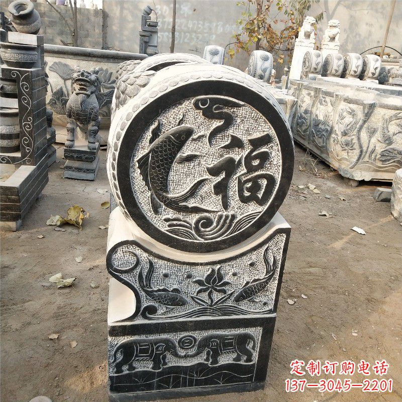 辽阳一流仿古抱鼓门墩石雕塑