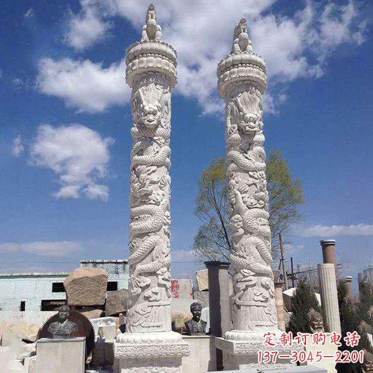 辽阳精美华表雕塑,灵动展现艺术之美