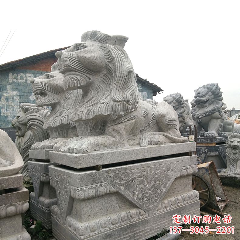 辽阳石雕汇丰狮子