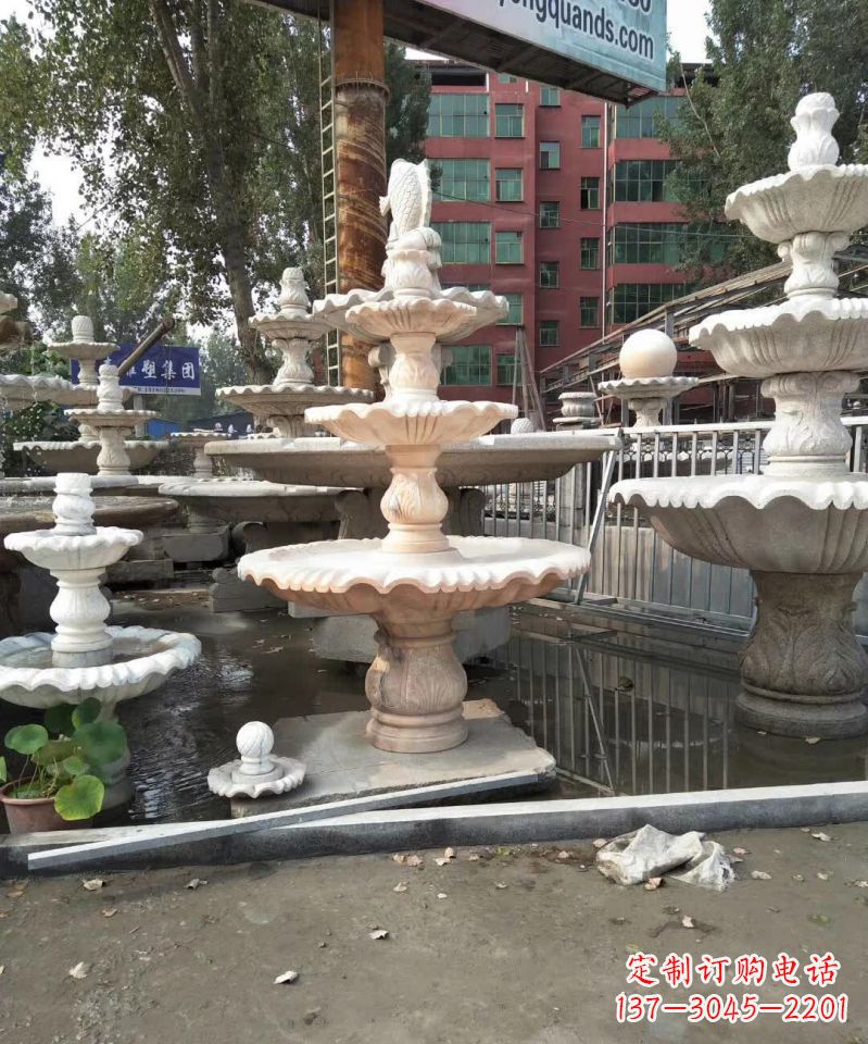 辽阳石雕景观喷泉 (2)