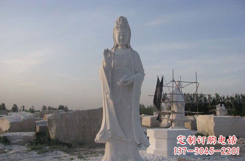 辽阳现代艺术风格观音石雕塑