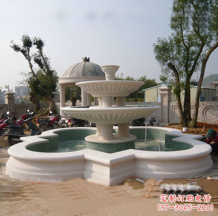 辽阳石雕喷泉:源源不绝的悠然美景