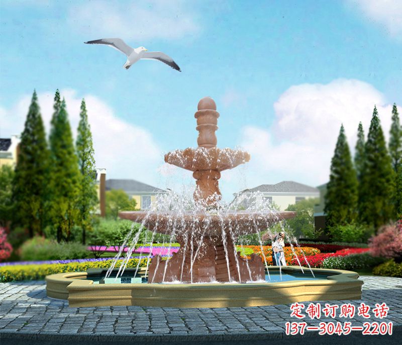 辽阳石雕流水招财喷泉雕塑,让你迎接财运来临