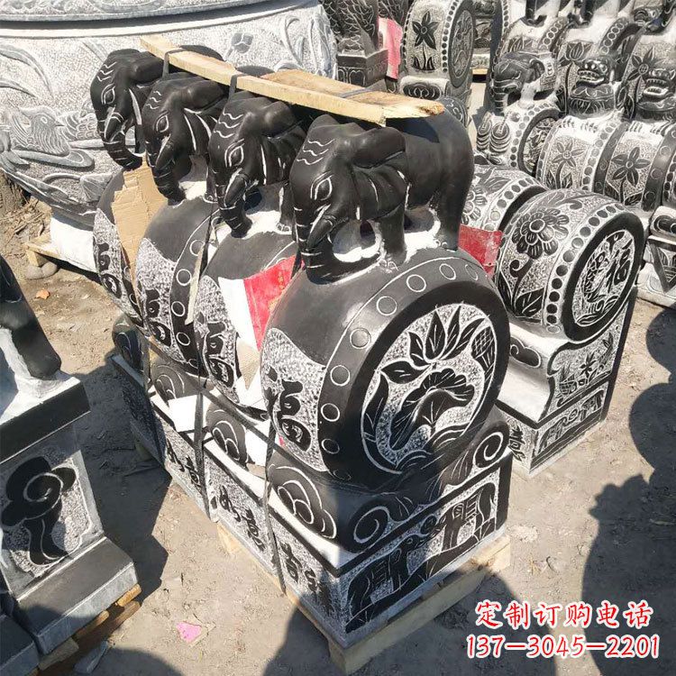 辽阳艺术精品,凤凰雕塑门墩
