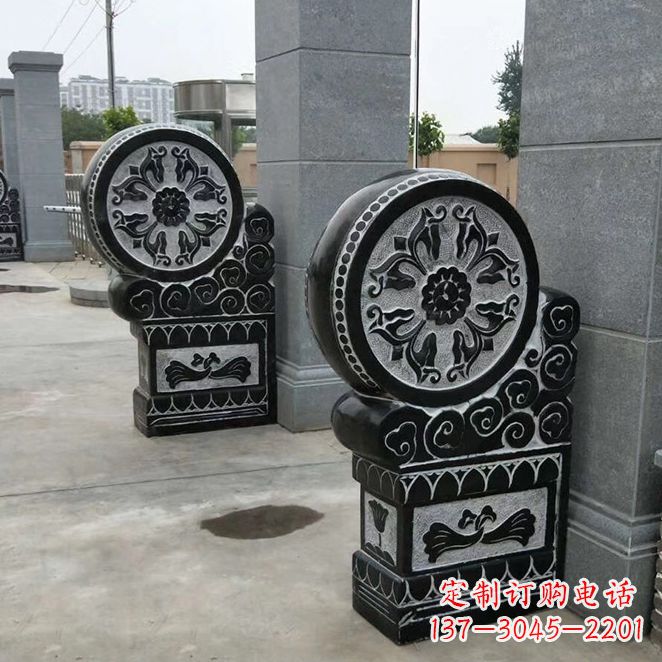 辽阳中领雕塑自主设计专业制作石雕门墩狮子,专…