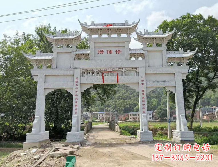 辽阳古典大气的门楼石雕雕塑