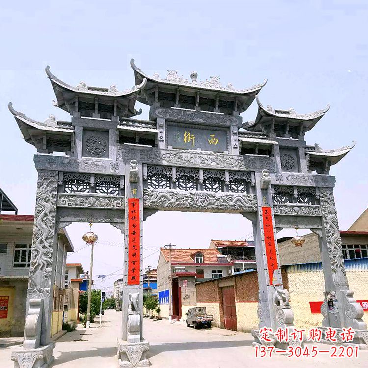 辽阳石雕牌坊雕塑