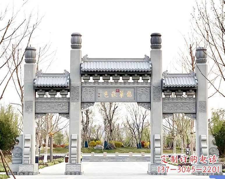 辽阳装饰你的屋外,选择领雕塑的石雕牌坊