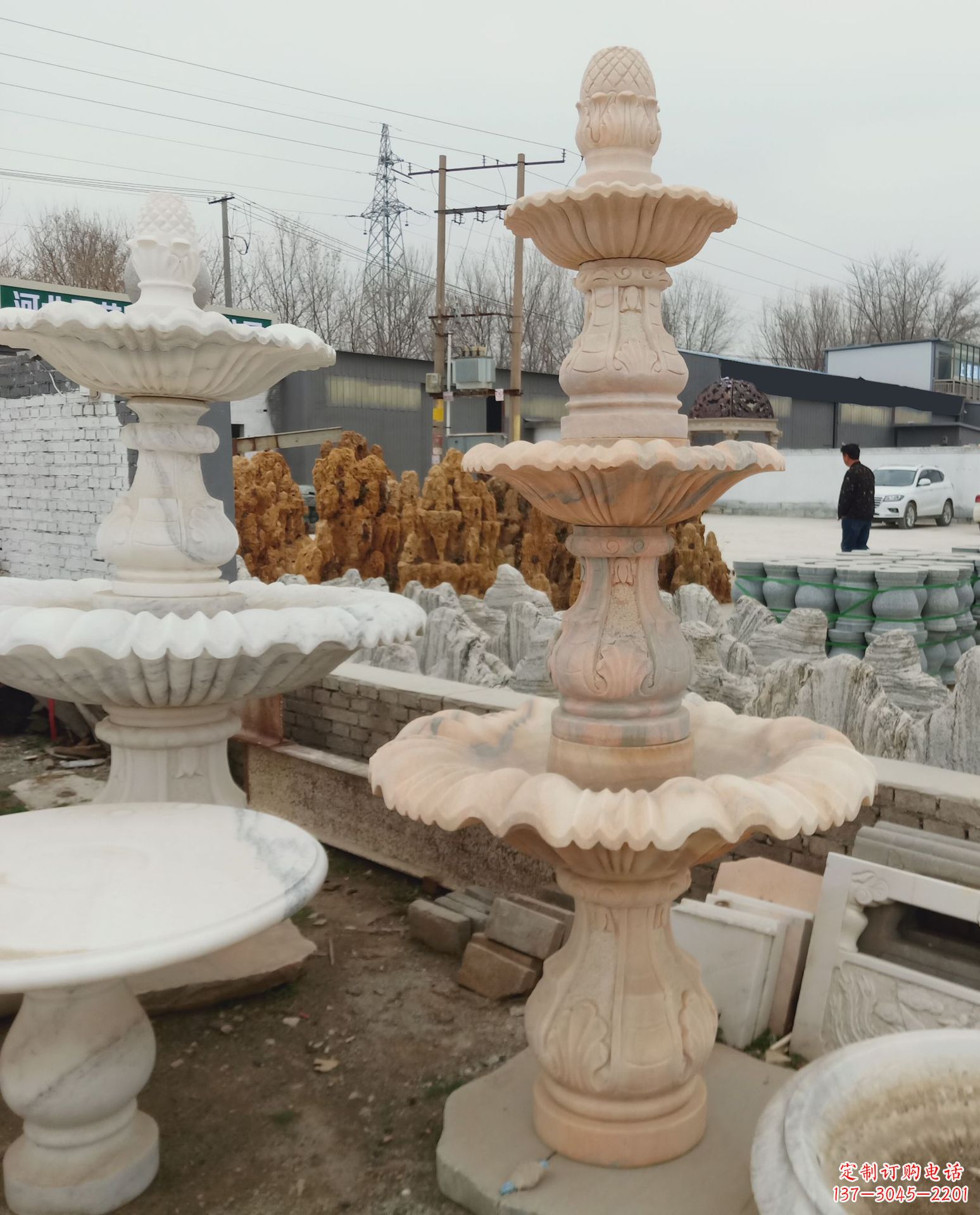 辽阳石雕喷泉风水球