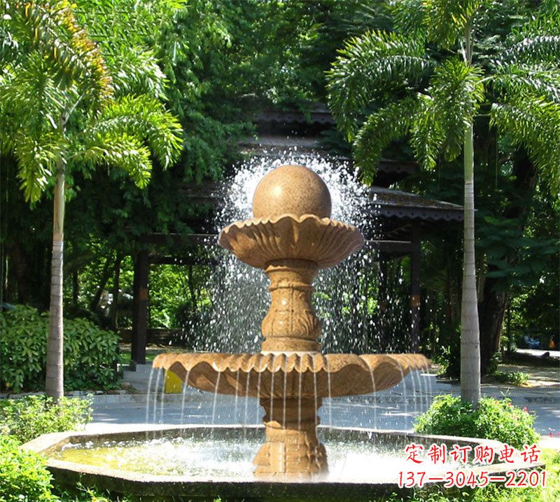 辽阳石雕喷泉风水球流水