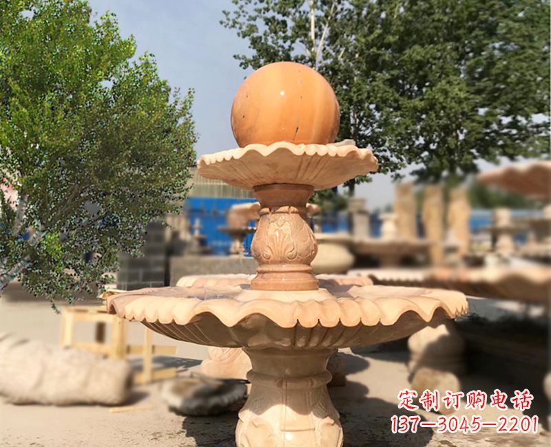 辽阳石雕喷泉黄锈石