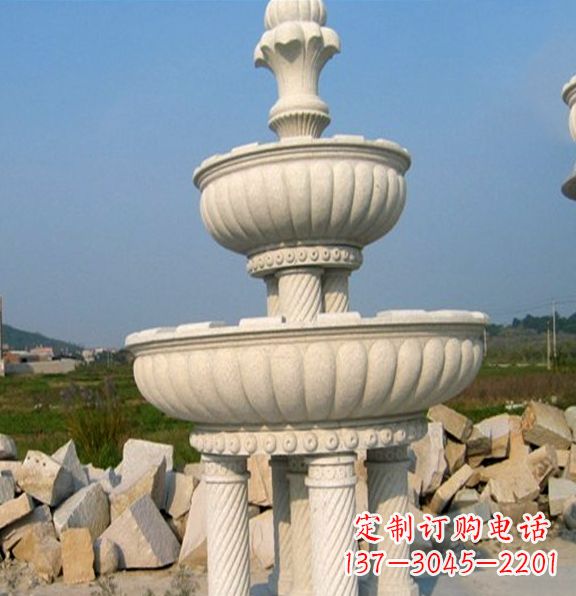 辽阳石雕喷泉花钵