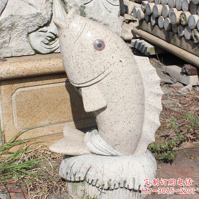 辽阳石雕喷泉鱼