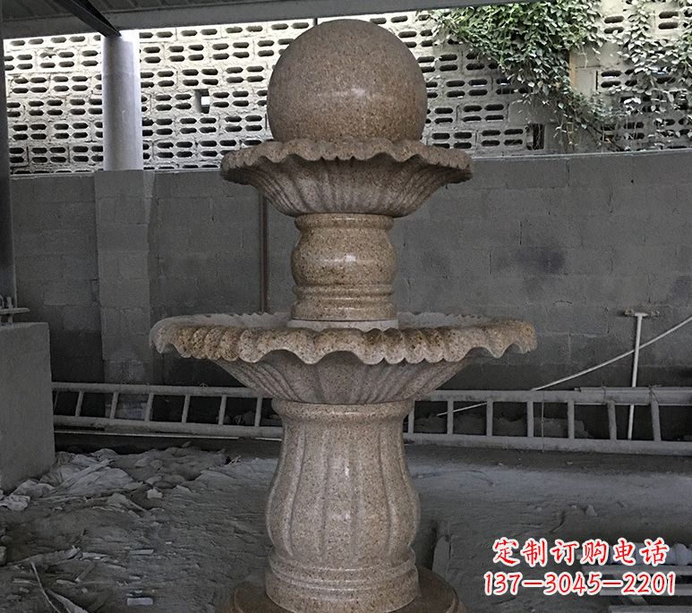 辽阳石雕喷泉小鱼