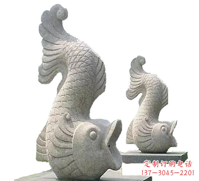辽阳石雕喷水鲤鱼