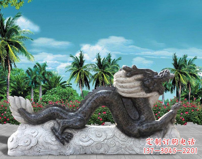 辽阳中领雕塑:精美石刻喷水龙雕塑