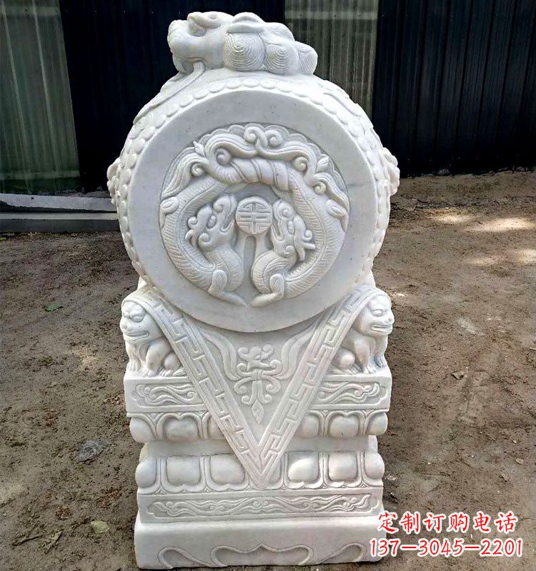 辽阳精致麒麟,点亮门墩