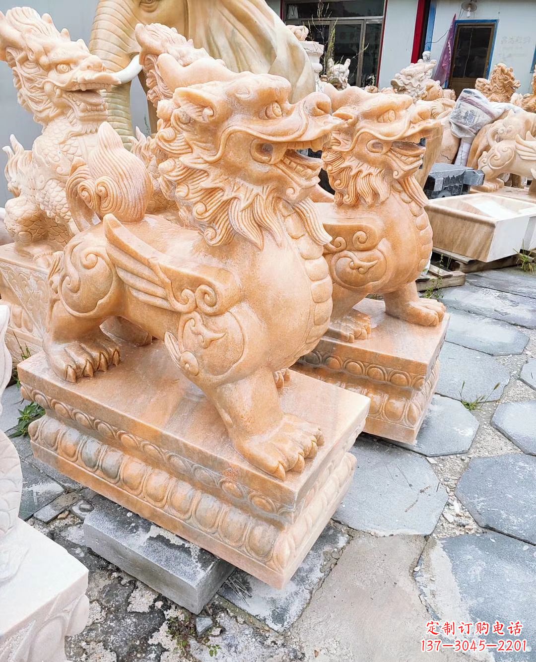 辽阳中领雕塑,打造经典招财麒麟
