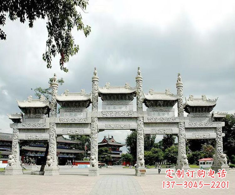 辽阳石雕五门牌坊