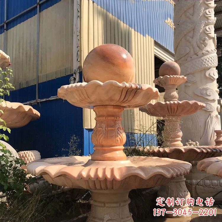 辽阳石雕五福临门风水球