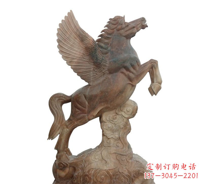 辽阳石雕祥云飞马