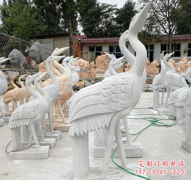 辽阳石雕小仙鹤