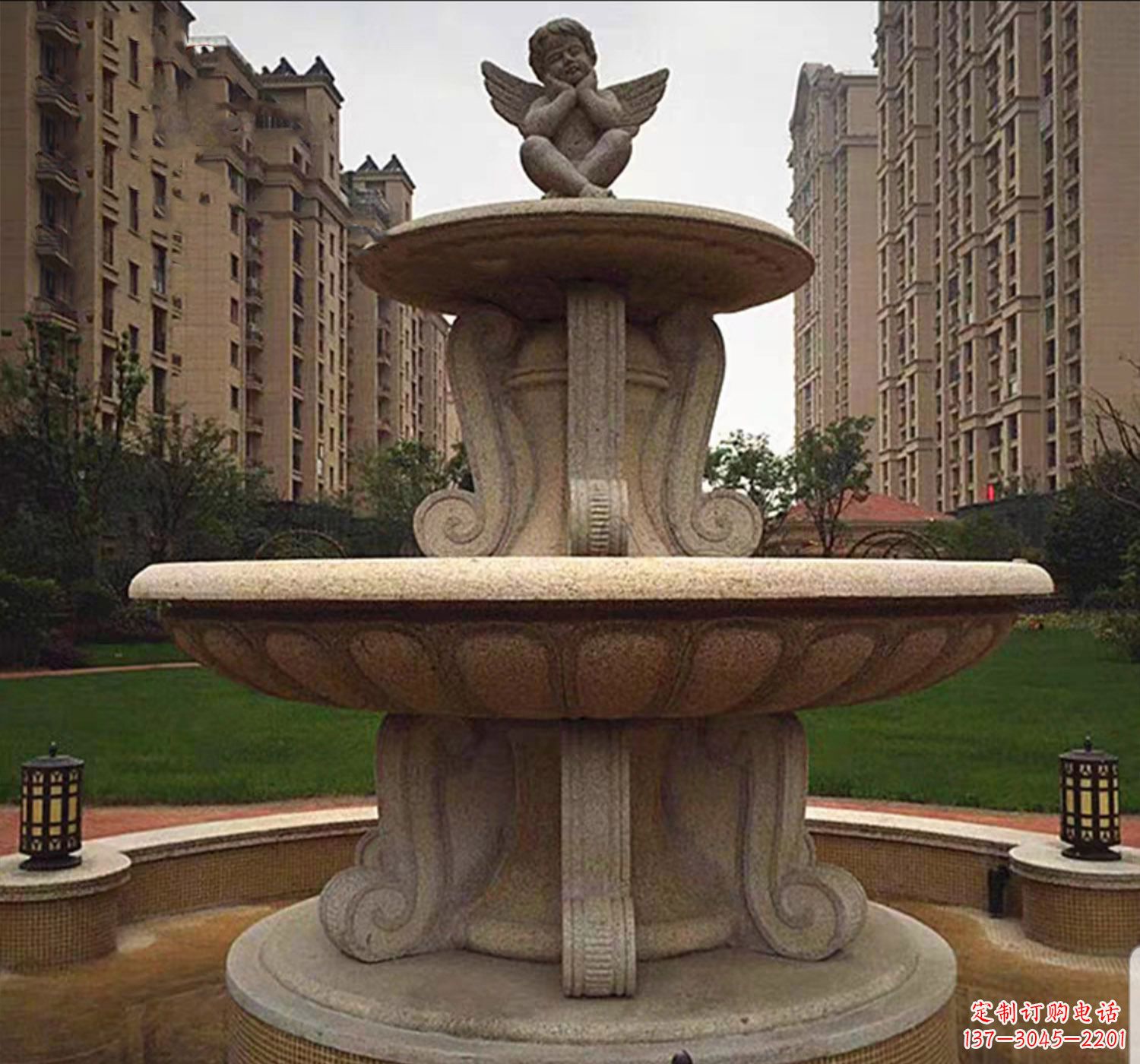 辽阳石雕鱼喷泉