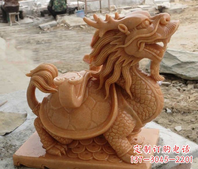 辽阳石雕招财龙龟