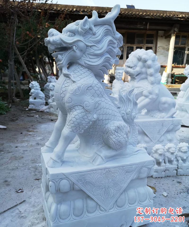 辽阳石雕镇宅麒麟动物雕塑