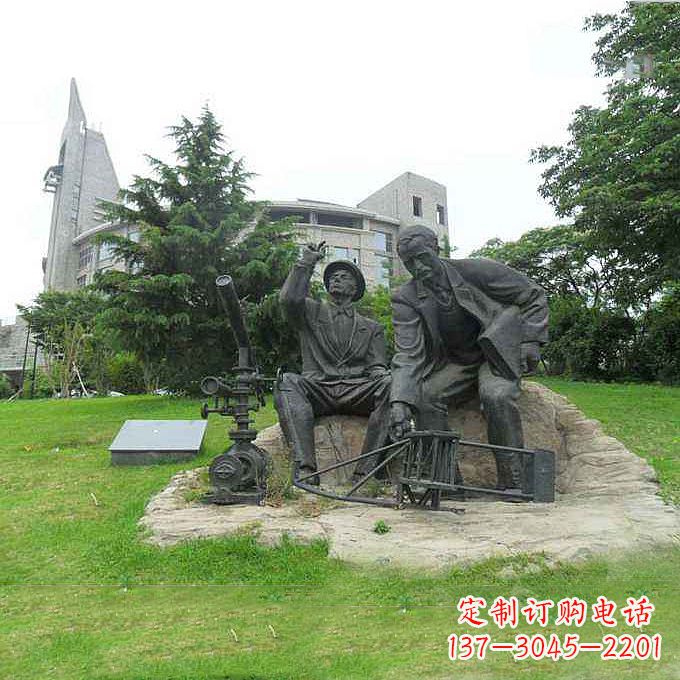 辽阳世界名人美国著名发明家莱特兄弟公园名人雕塑