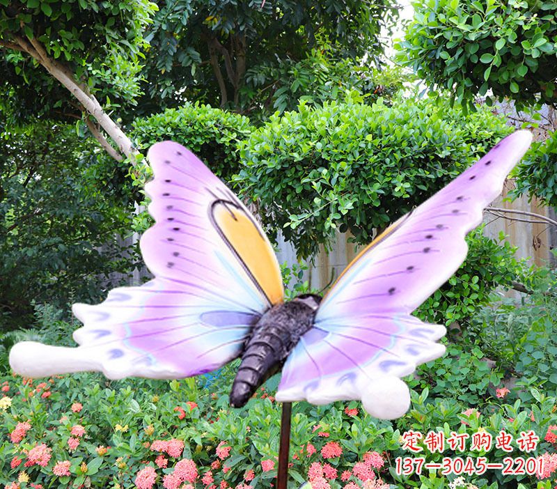 辽阳树脂仿真蝴蝶插件草坪动物雕塑
