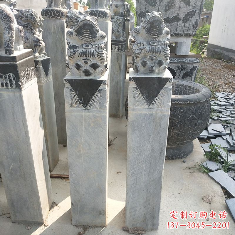 辽阳拴马桩石雕