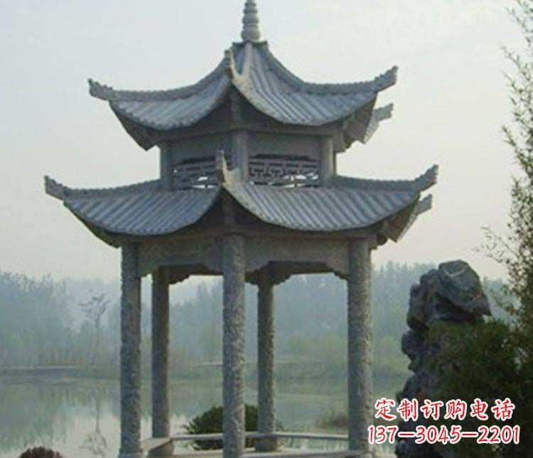 辽阳双层仿古凉亭石雕_2
