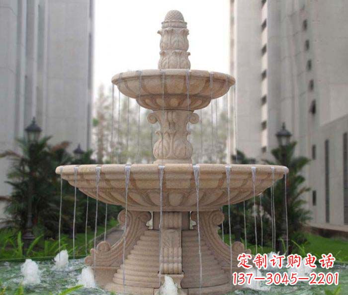 辽阳双层喷泉小区石雕