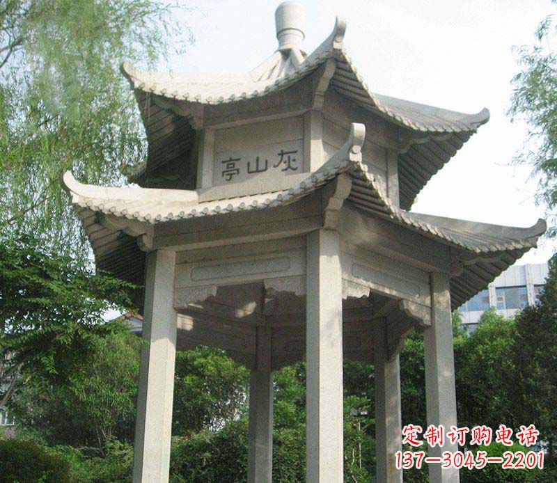 辽阳双层石凉亭石雕