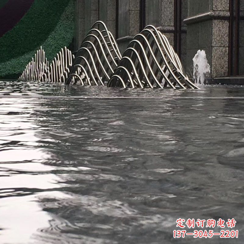 辽阳水池水景假山不锈钢