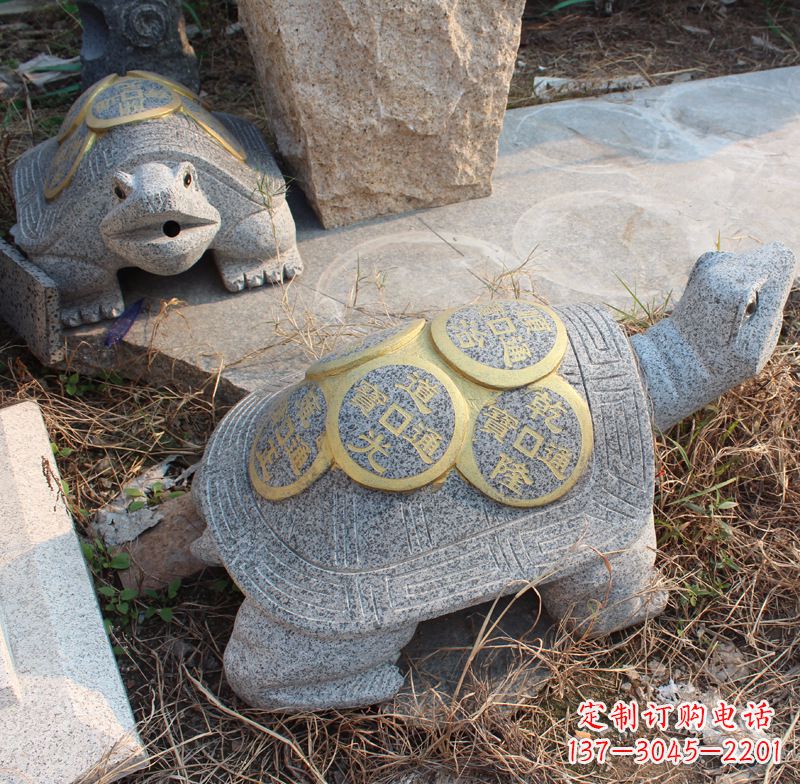 辽阳水池乌龟石雕