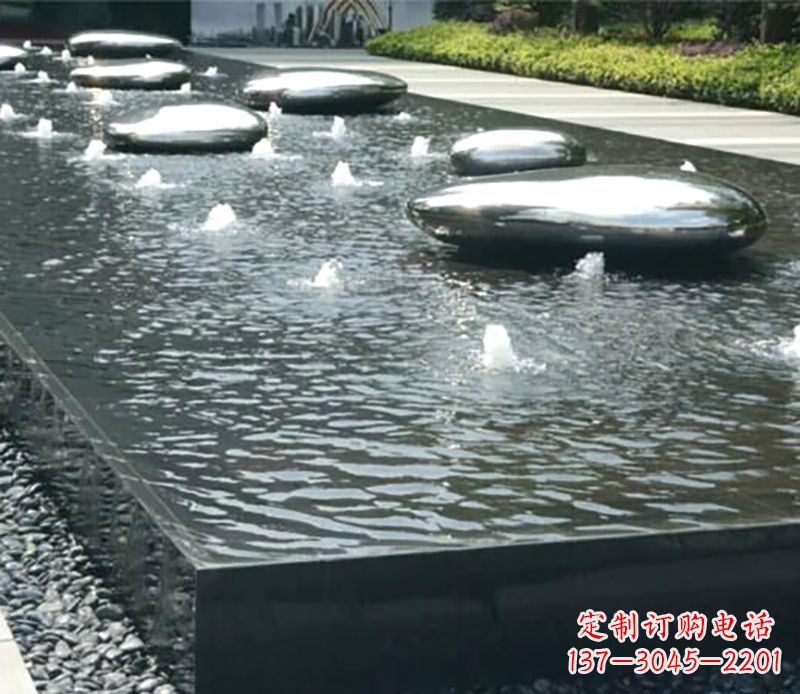 辽阳水滴水池不锈钢雕塑