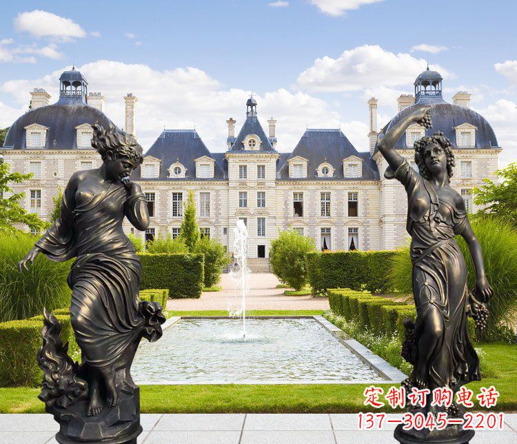 辽阳四季女神别墅景观铜雕塑