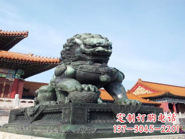 辽阳寺庙青铜狮子