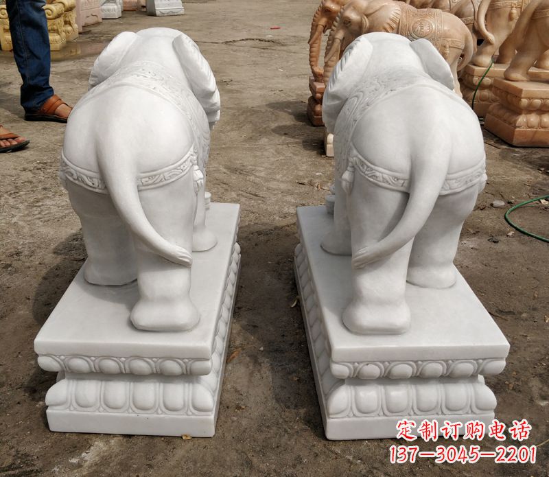 辽阳寺庙石雕大象