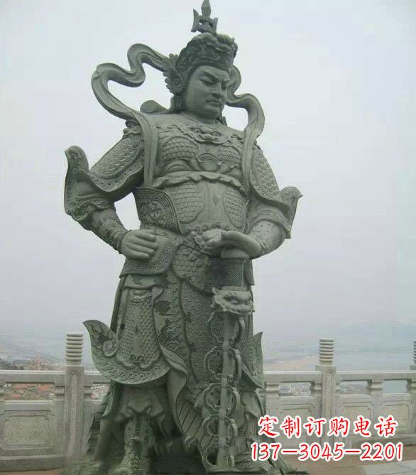辽阳寺庙韦陀菩萨石雕