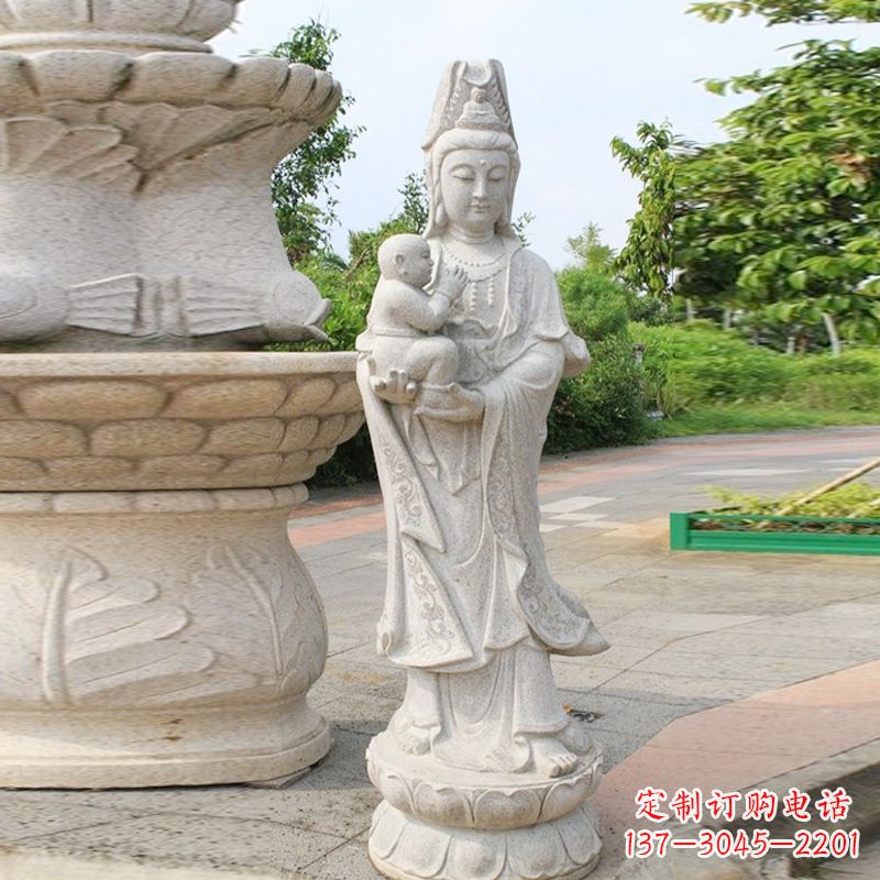 辽阳送子观音汉白玉石雕